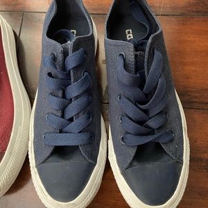 Navy Blue Low Top Converse